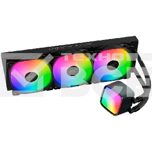 Система жидкостного охлаждения Water Cooling System Geometric Future Eskimo Pro 360 (240W, 360мм, ARGb, черный Fans: 3x120мм, 80.81CFM, 34.2dBA, 2000RPM/Pump height 54мм, 3200RPM, Rad thickness 27мм/S: 1851, 1700, 1200, 115X, 2011, 2066, AM5, AM4)