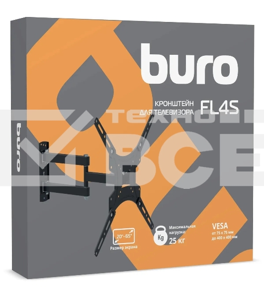 Кронштейн для телевизора Buro FL4S черный 20