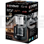 Кофеварка капельного типа Endever Costa-1044, мощность 800 Вт, цвет-стальной/черный, объем 1,5л, LCD дисплей, по 4 шт/уп, фото6