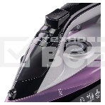 Утюг Galaxy Line GL 6128, фиолетовый с черным, паровой, 2200 Вт, постоянный пар 30 г/мин, паровой удар 140 г/мин, функции: самоочистка, антикапля, антинакипь, функция увлажнения, вертикальное отпаривание, защита от перегрева, индикатор нагрева, керамическое покрытие подошвы, резервуар для воды 170 мл, фото4