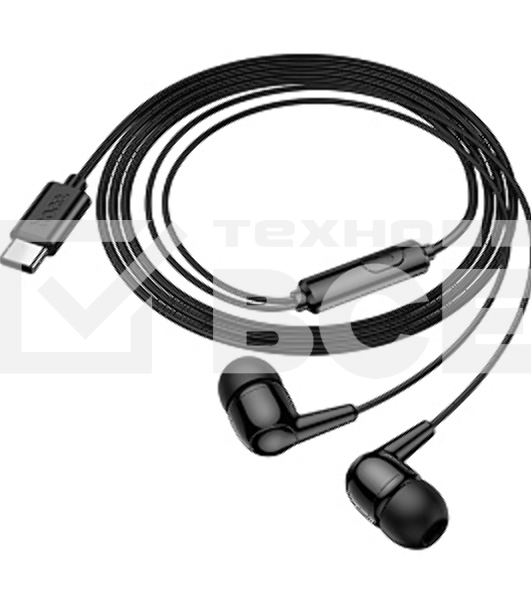 Проводные наушники Hoco M97a черный, внутриканальные