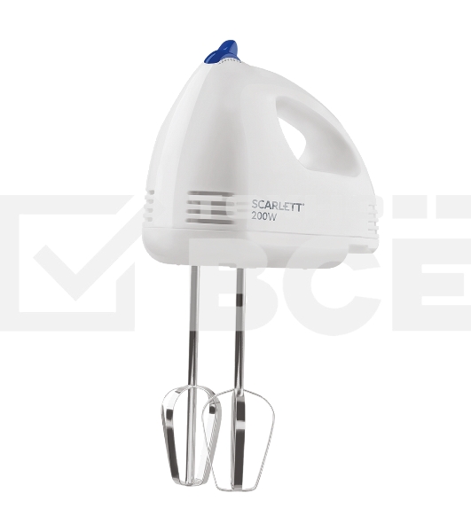 Миксер ручной Scarlett SC-HM40S03 200Вт белый/синий