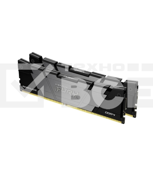 Оперативная память Kingston Fury Renegade, DDR4, 64GB (2x32 GB), 3200 MHz, CL16, с радиатором, чёрный