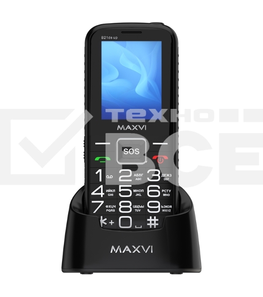 Мобильный телефон Maxvi B21ds up черный