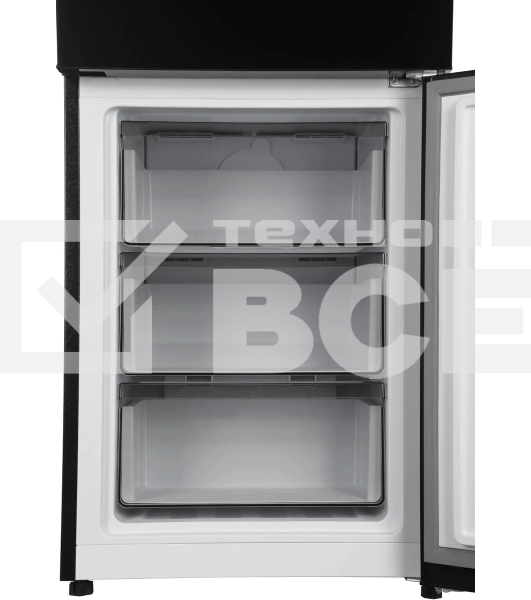 Холодильник Hyundai CC35083F черное стекло двухкамерный 240/95л морозилка снизу, No Frost