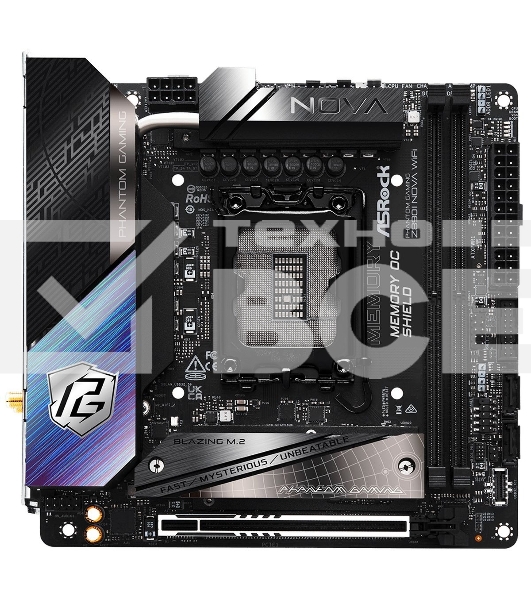 Материнская плата ASRock Z890I Nova WiFi, LGA 1851, Intel Z890, 2xDDR5, 2xSATA, 3xM.2, 1xPCIe 5.0 x16, 2xThunderbolt 4 Type-C, 6xUSB 3.2 Gen2, 2xUSB 3.2 Gen1, 2xUSB 2.0, 1xRJ-45, 1x5Gb LAN, 7.1, Mini-ITX