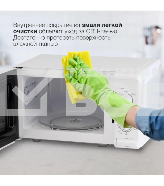 Микроволновая печь Starwind SWM5920 белый, 20 л, 700 Вт, переключатели - поворотный механизм