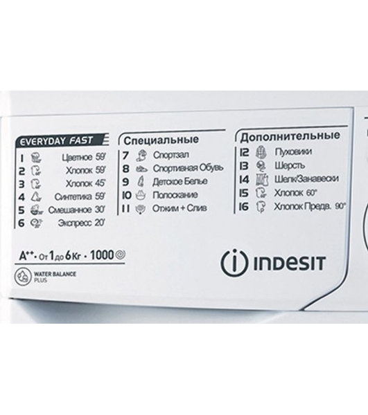 Стиральная машина Indesit MSC615 6 кг, 1000 об/мин, LED индикация, белый