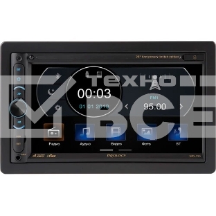 Автомагнитола Prology MPV-320, 2 DIN, 6.9', Bluetooth, USB Type-A, AUX, пульт ДУ