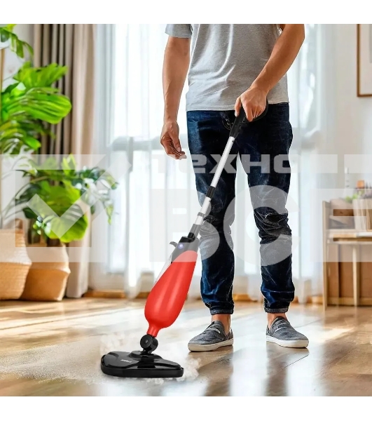 Швабра паровая Kitfort КТ-3939 1300Вт красный/черный