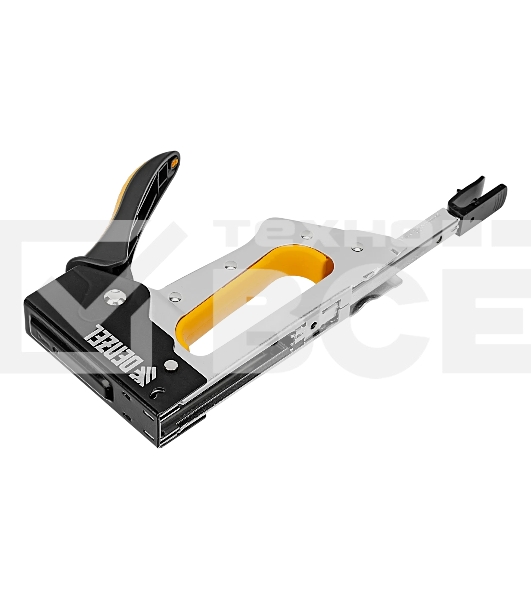 Степлер металлический Denzel скобы в комплекте, 2К рукоятка, тип 53, 6-10 мм