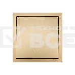 Выключатель 1-кл. СП ZIMA IP20 10А безвинт. зажим зол. LEZARD 704-3688-100QC, фото 1