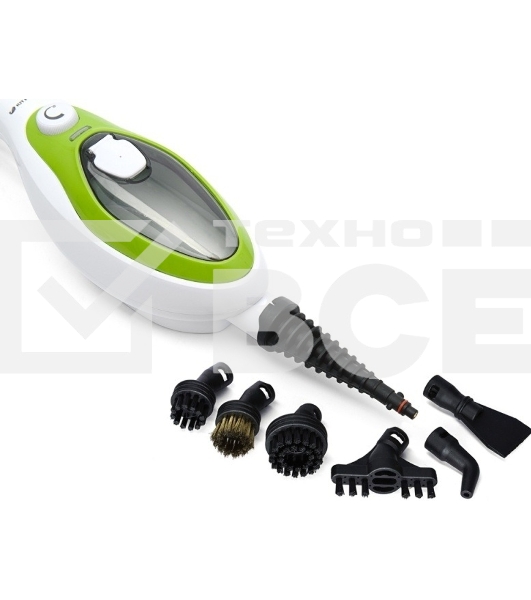 Швабра паровая Kitfort KT-1004-2 1500Вт зеленый/белый