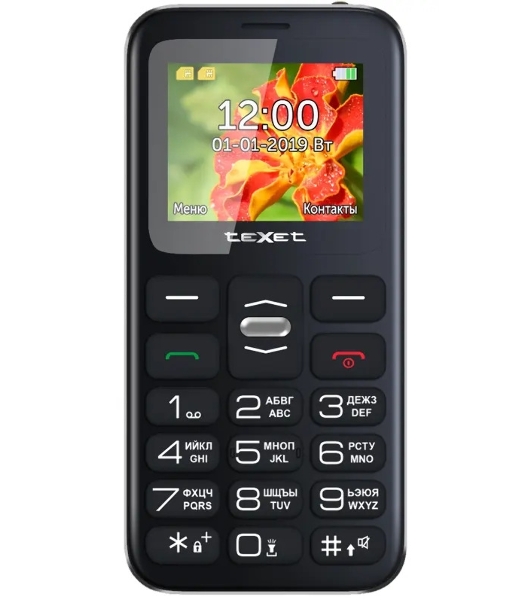 Мобильный телефон teXet TM-B209 черный