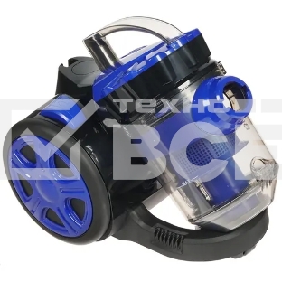 Пылесос Blackton Bt VC1604C черный/синий, 350/1600 Вт, уборка сухая, пылесборник контейнер, 2 л
