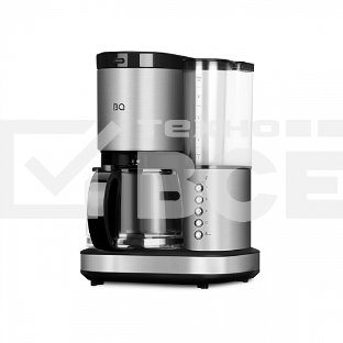 Кофеварка капельная BQ CM7002 Steel-Black со встроенной кофемолкой, исп. кофе - молотый/зерновой, 1.25 л, 800 Вт.