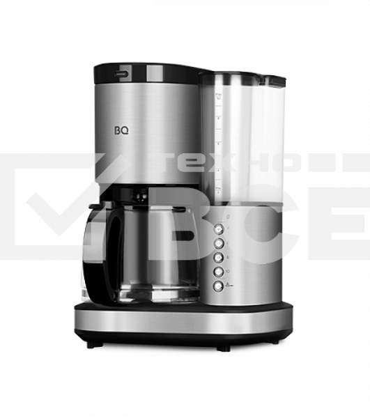 Кофеварка капельная BQ CM7002 Steel-Black со встроенной кофемолкой, исп. кофе - молотый/зерновой, 1.25 л, 800 Вт.