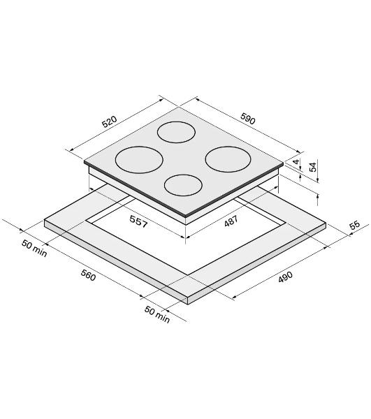 Индукционная варочная поверхность Krona MAGIER 60 BL 4BTK