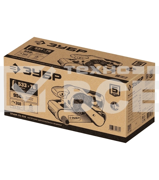 Ленточная шлифовальная шашина Зубр ЗЛШМ-76-950