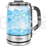 Чайник электрический Hyundai HYK-G5501 1.7 л, 2200 Вт, серебристый/черный, фото2