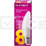 Лампа светодиодная ОНЛАЙТ 71634 OLL-C37-8-230-2.7K-E27-FR 8Вт свеча 2700К тепл. бел. E27 560лм 176-264В, фото2