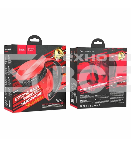 Беспроводные наушники HOCO (6931474735782) W30 FUN MOVE красный