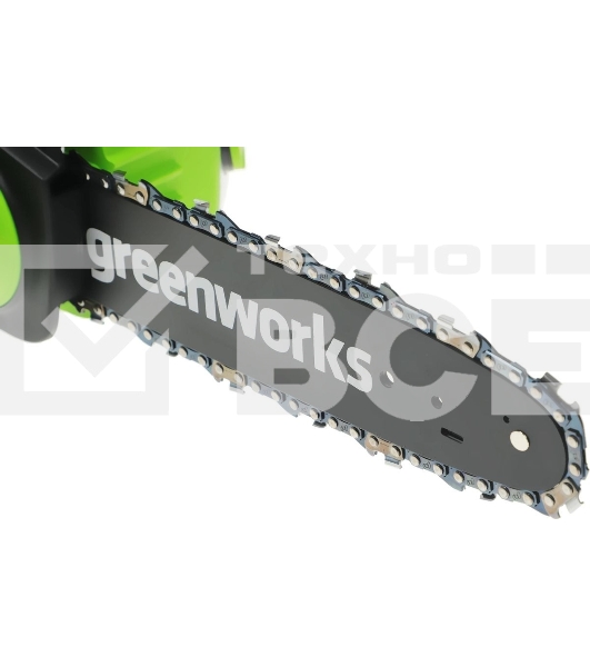 Цепная пила аккумуляторная GreenWorks G24CS25K4, 24V, 25 см, c АКБ 4А·ч и ЗУ (2007707UB)