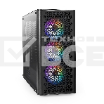Компьютерный корпус Miditower ExeGate EVO-9202-NPX500 (ATX, БП 500NPX с вент. 12 см, с окном, 1*USB+1*USB 3.0, аудио, 3 вент. 12см с RGb подсветкой), фото 1