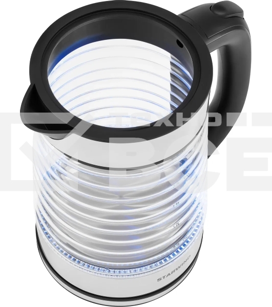 Чайник электрический Starwind SKG2111 2л. 1800Вт черный/прозрачный корпус: стекло