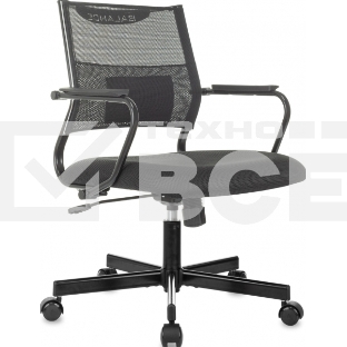 Кресло Бюрократ CH Balance-Low черный Elastic-102 TW-11 сетка/ткань, низк. спин. крестов. металл черный