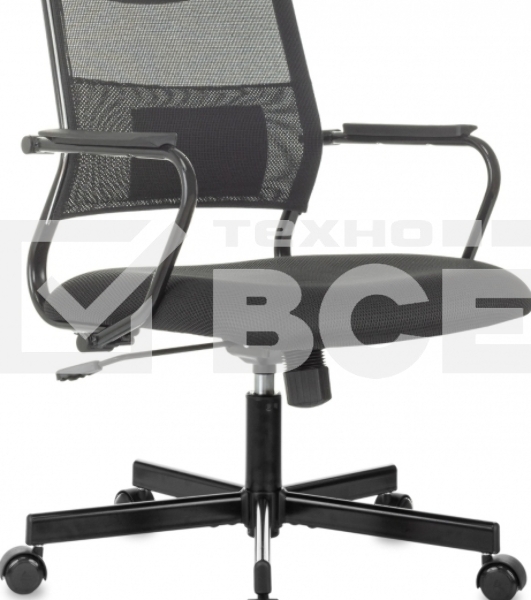 Кресло Бюрократ CH Balance-Low черный Elastic-102 TW-11 сетка/ткань, низк. спин. крестов. металл черный