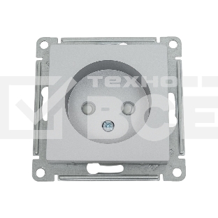 Механизм розетки 1-м СП AtlasDesign без заземл. защ. шторки 16А алюм. SchE ATN000349