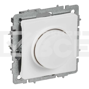Светорегулятор IEK BR-D20-0600-K91 поворотно-нажимной СП BRITE СС10-1-0-БрАБ 600 Вт механизм арктич. бел.