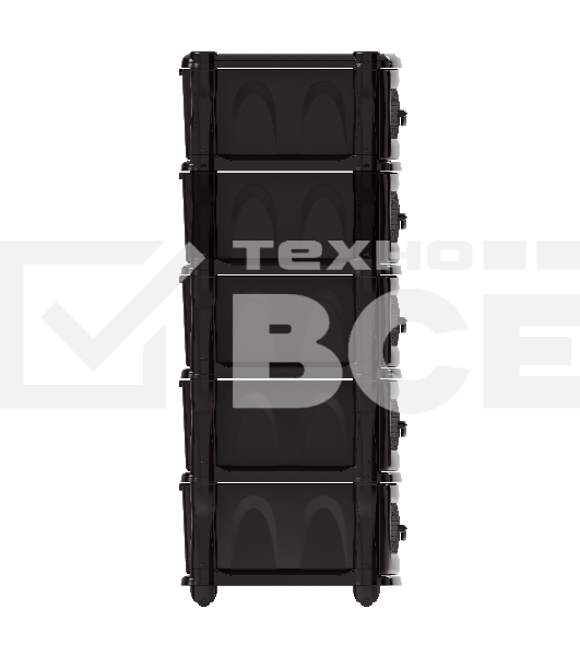 Комод Альтернатива М6498 Эконом, 5 секций, черный