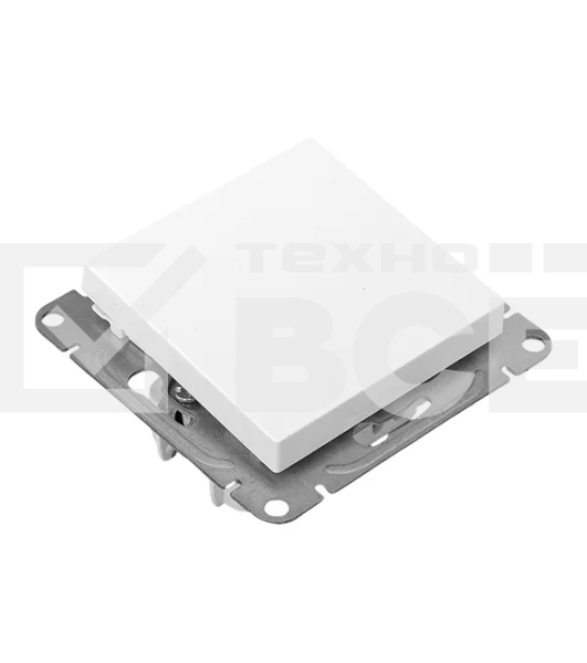 Механизм выключателя EKF UP1-SWW-11 одноклавишный, проходной, белый Эпика