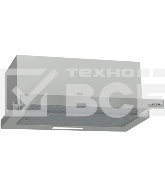 Вытяжка встраиваемая Gorenje TH60E5X черный управление: кнопочное (1 мотор)