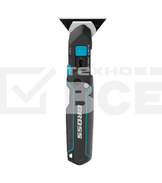 Нож-скребок складной Gross 78891, 19 мм, сменное лезвие, SK2, 5 запас. лезвий, алюмин. корпус, клипса