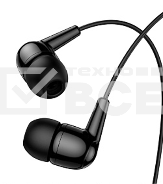 Проводные наушники Hoco M97a черный, внутриканальные