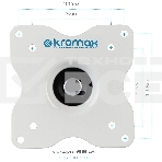 Кронштейн для телевизора Kromax DIX-15 белый 15
