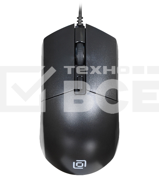 Мышь проводная Oklick 207M черный, 2400 dpi, USB, кнопки - 4