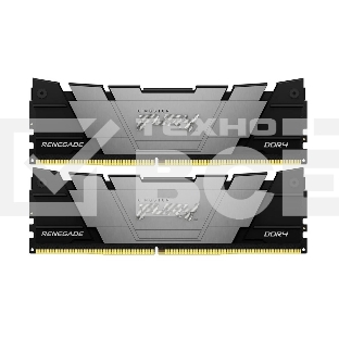 Оперативная память Kingston Fury Renegade, DDR4, 64GB (2x32 GB), 3200 MHz, CL16, с радиатором, чёрный