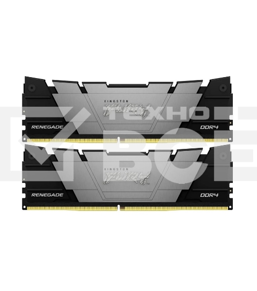 Оперативная память Kingston Fury Renegade, DDR4, 64GB (2x32 GB), 3200 MHz, CL16, с радиатором, чёрный
