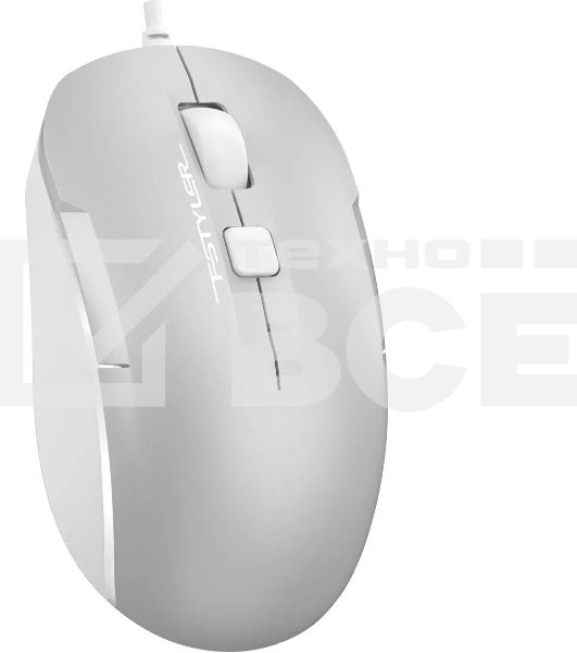Мышь проводная A4Tech Fstyler FM26 серебристый/белый, 1600 dpi, USB, кнопки - 4