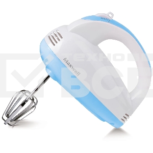 Миксер Maxwell MW-1360(W) Мощность 300 Вт.5 скорост. режимов.Номинальная потребляемая мощность 120 В