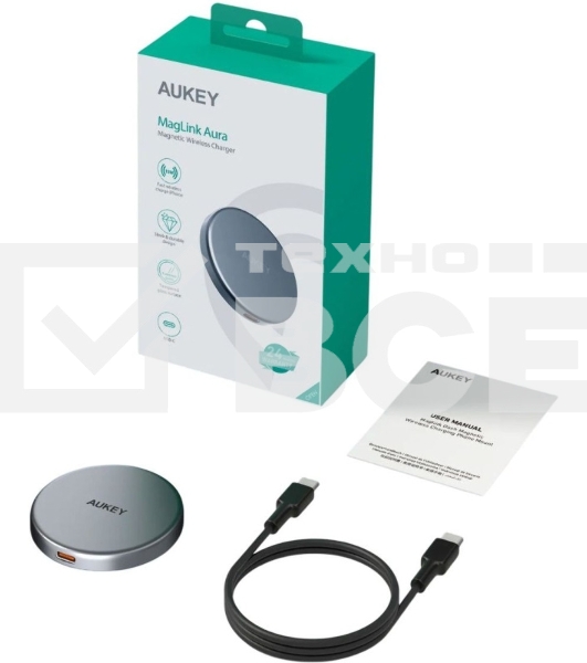 Беспроводное зарядное устройство Aukey LC-MC10 Magnetic Qi2