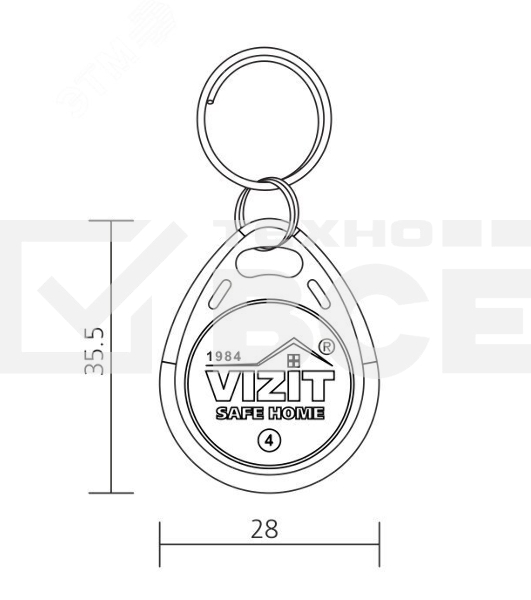 Ключ бесконтактный VIZIT RF2.1