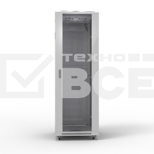 Шкаф серверный NTSS Премиум NTSS-R47U60100GS, напольный 47U 600x1000мм пер.дв.стекл металл 900кг серый 2210мм IP20