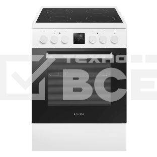 Плита электрическая Maunfeld MEC67CW08TD белый, конфорок 4 шт, духовка 59 л, 60 см x 85 см x 60 см