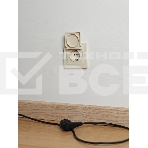 Розетка 1-местная IEK BRITE РСбш10-3-44-БрКр с заземлением, с защитными шторками и крышкой, 16А, IP44, бежевый, фото2