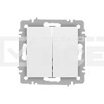 Выключатель Intro Accent 6-104-01М двойн. 10А-250В IP20 СУ AL/CU белый матовый Б0063456, фото6